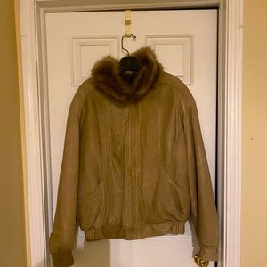 Men’s leather/fur jacket